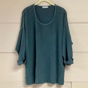 Textures Crewneck Three-Quarter Sleeve Sweater